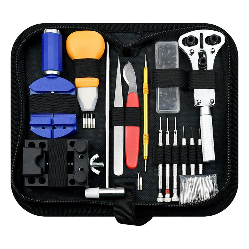 147pcs Watch Repair Tool Kit Watch Link Pin Remover Shell Opener Spring Bar Remover Clock Battery Replacement Strap Needle Set Accessor (image for) 147pcs Watch Repair Tool Kit Watch Link Pin Remover Shell Opener Spring Bar Remover Clock Battery Replacement Strap Needle Set Accessor