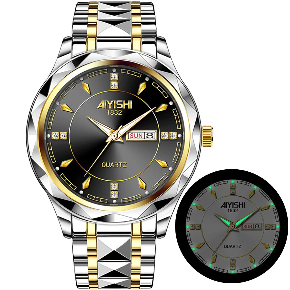 AIYISHI Men Watches Luxury Brand Luminous Waterproof Business Watch Stainless Steel Strap Quartz Watch (image for) AIYISHI Men Watches Luxury Brand Luminous Waterproof Business Watch Stainless Steel Strap Quartz Watch